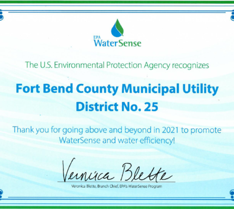 EPA WaterSense Certificate 2021